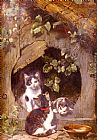 Julius Adam Playful Kittens painting